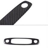 Close-up view of Tesla Model 3/Y Real Carbon Fiber Reading Light Trim Cover