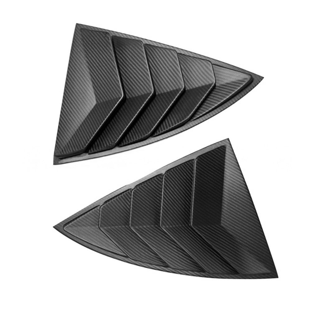 Tesla Model Y matte carbon fiber Rear Side Window Louvers