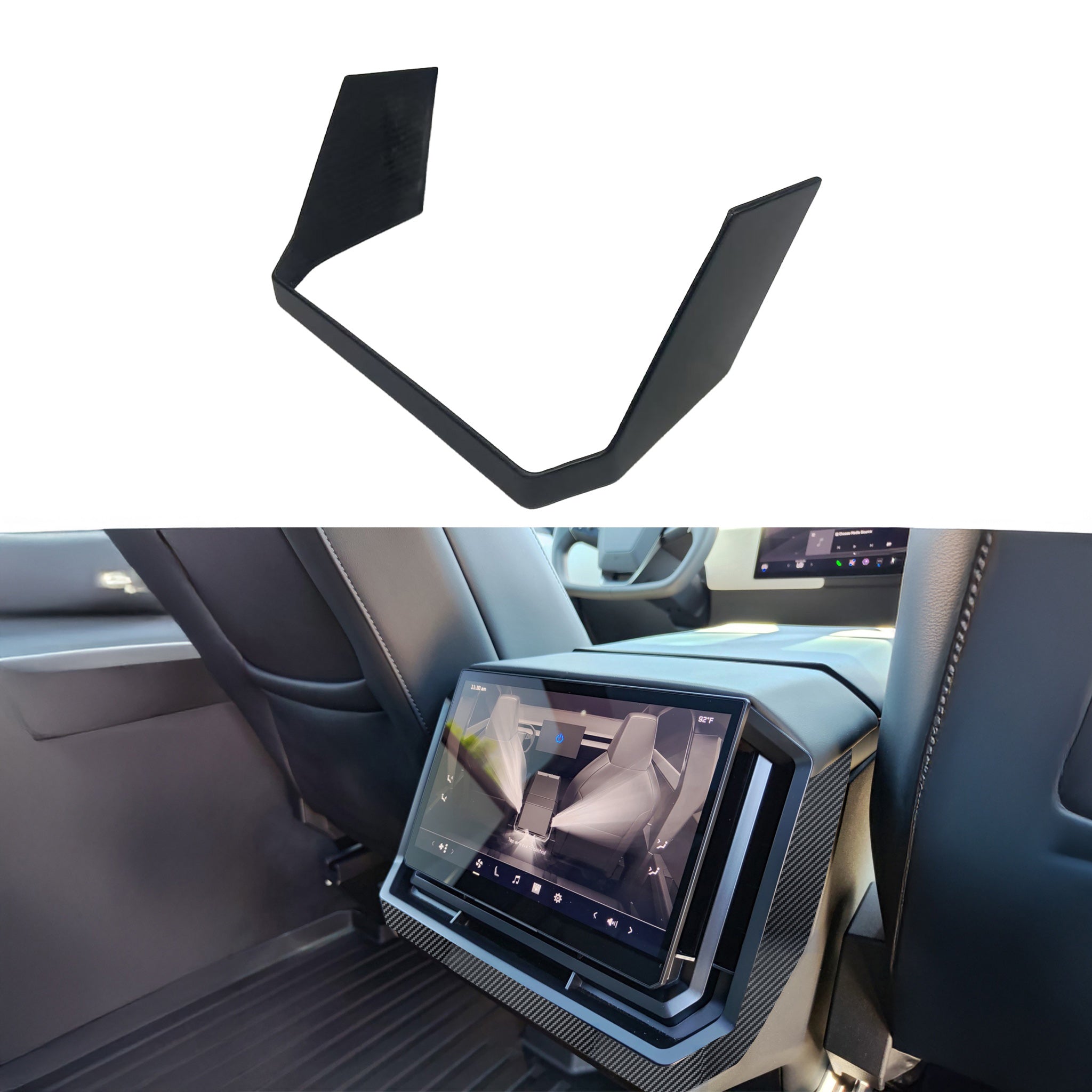 Carbon Fiber Rear Touchscreen Frame Trim for Tesla Cybertruck