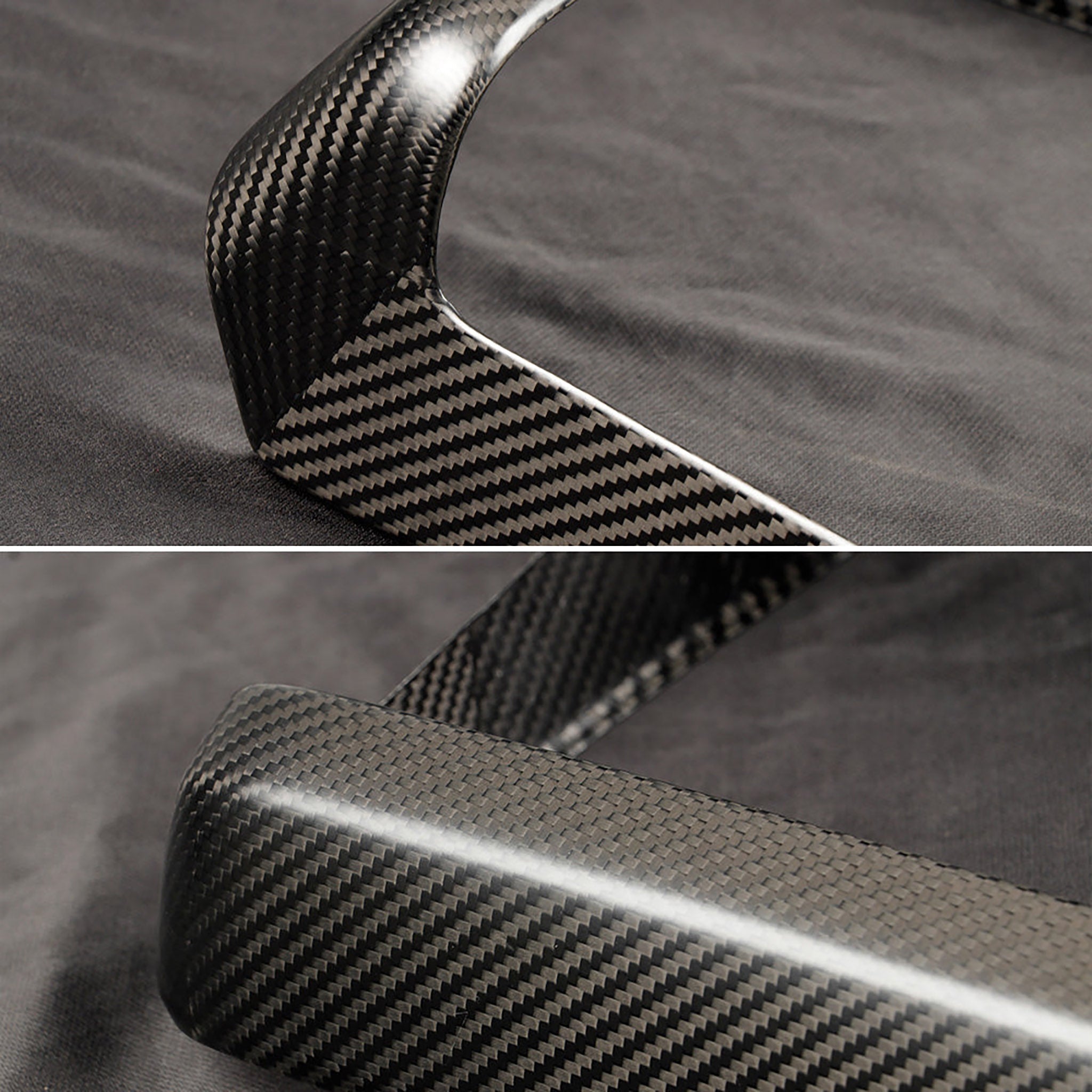 Real Carbon Fiber Rear Touchscreen Trim Cover for Tesla 2021-2026 Model S & X | Teego