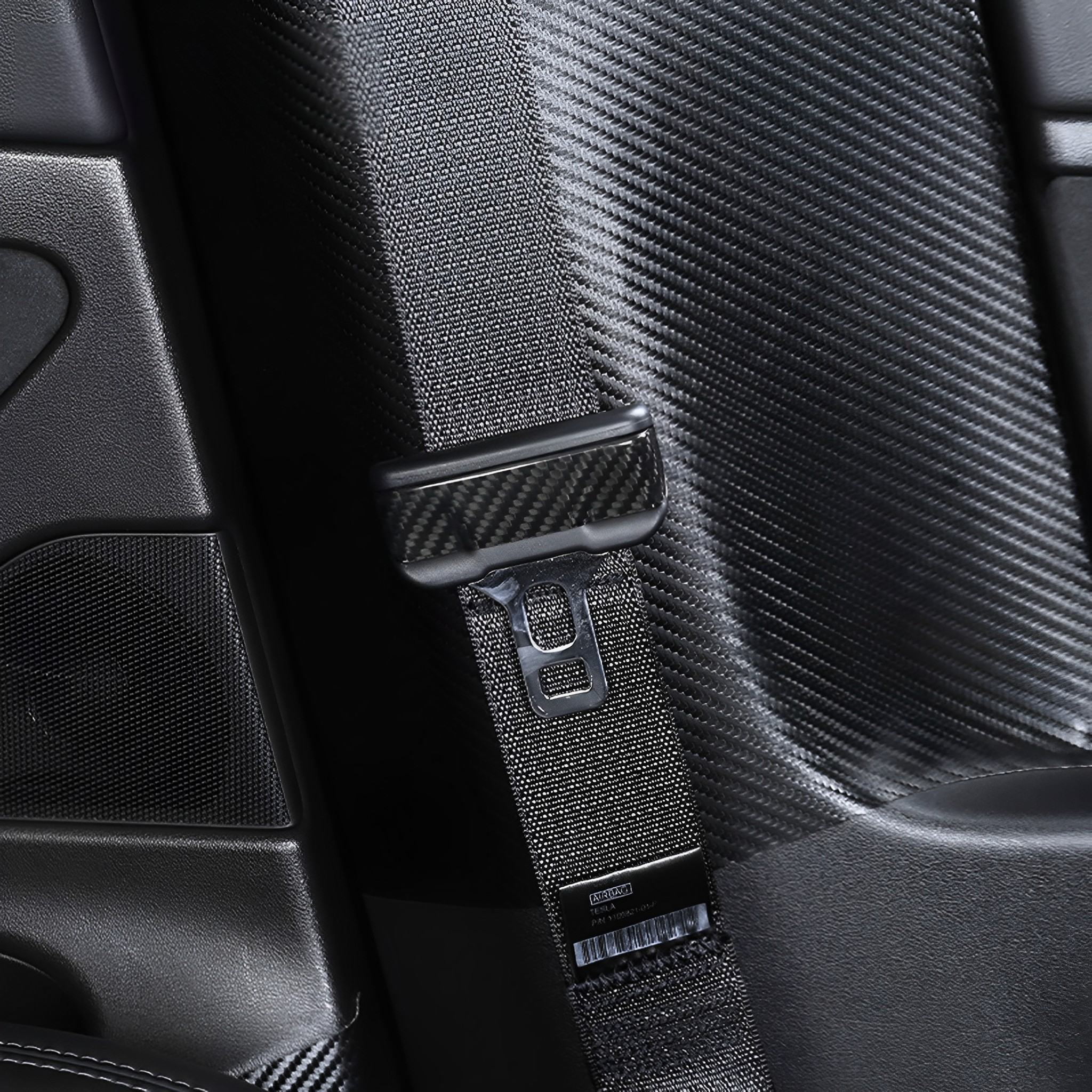 Tesla Model 3/Y glossy Carbon Fiber Seat Belt Covers