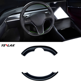 Premium Real Carbon Fiber Steering Wheel Cover for Tesla Model 3 & Y | Custom Fit Luxury Interior Upgrade