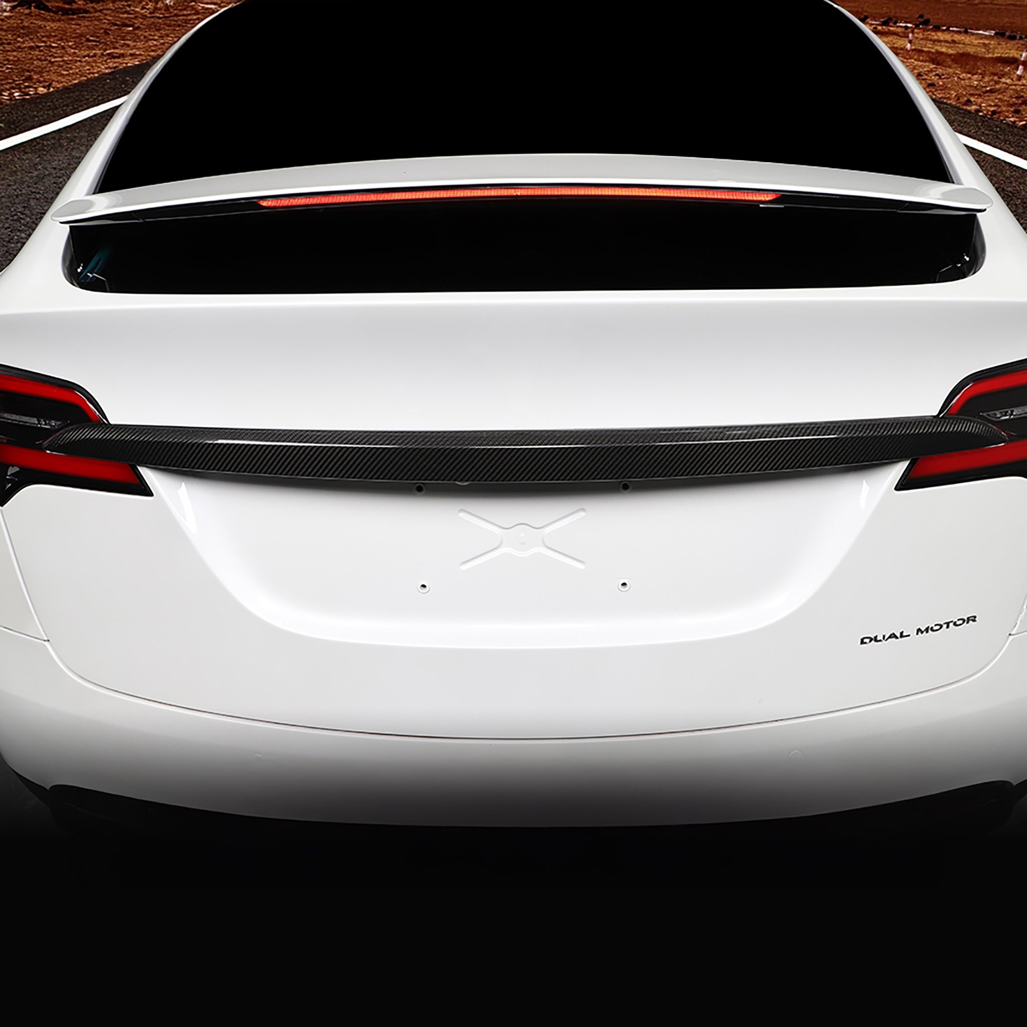 Carbon Fiber Tailgate Trim Cover for 2021 – 2026 Tesla Model X