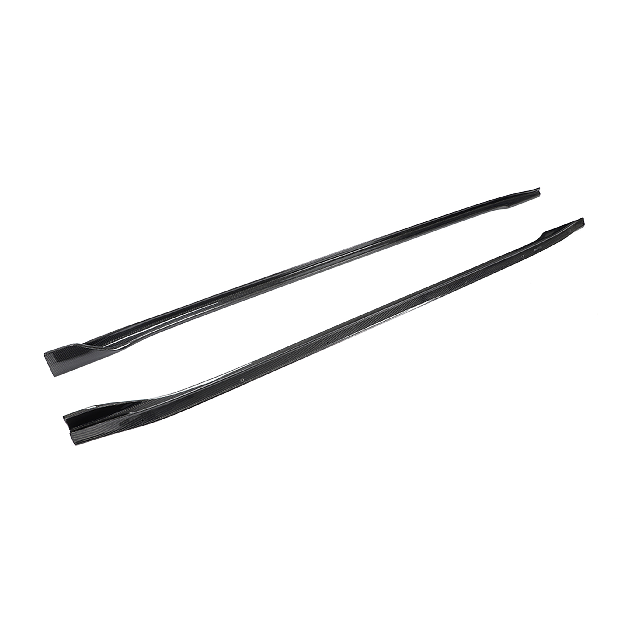 Real Carbon Fiber V-Style Side Skirts For Model 3 2017-2024+
