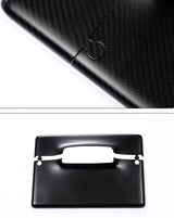 Details and front view Model 3 Highland Carbon Fiber Touchscreen Overlay