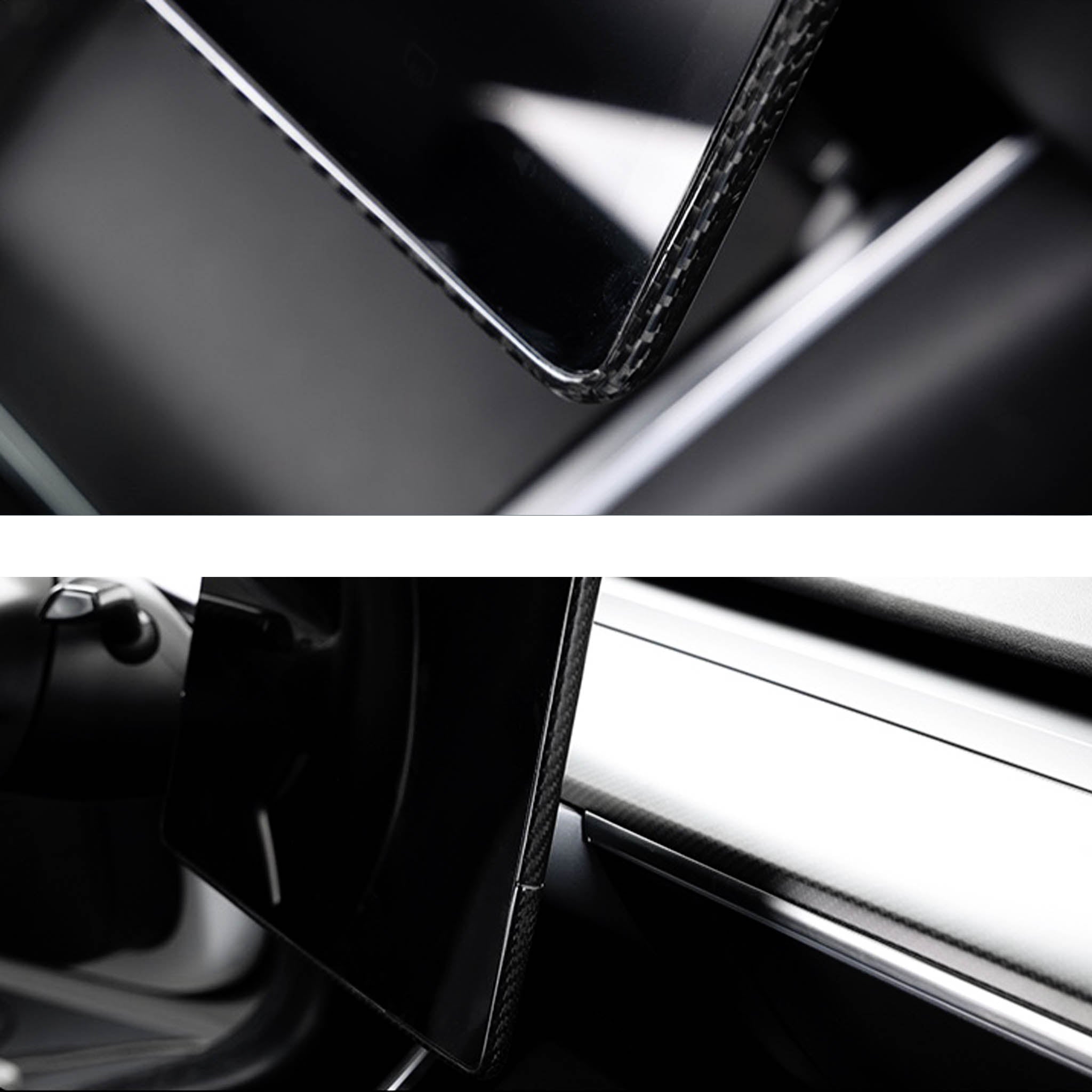 Tesla M3/Y Carbon Fiber Center Control Touchscreen Cover