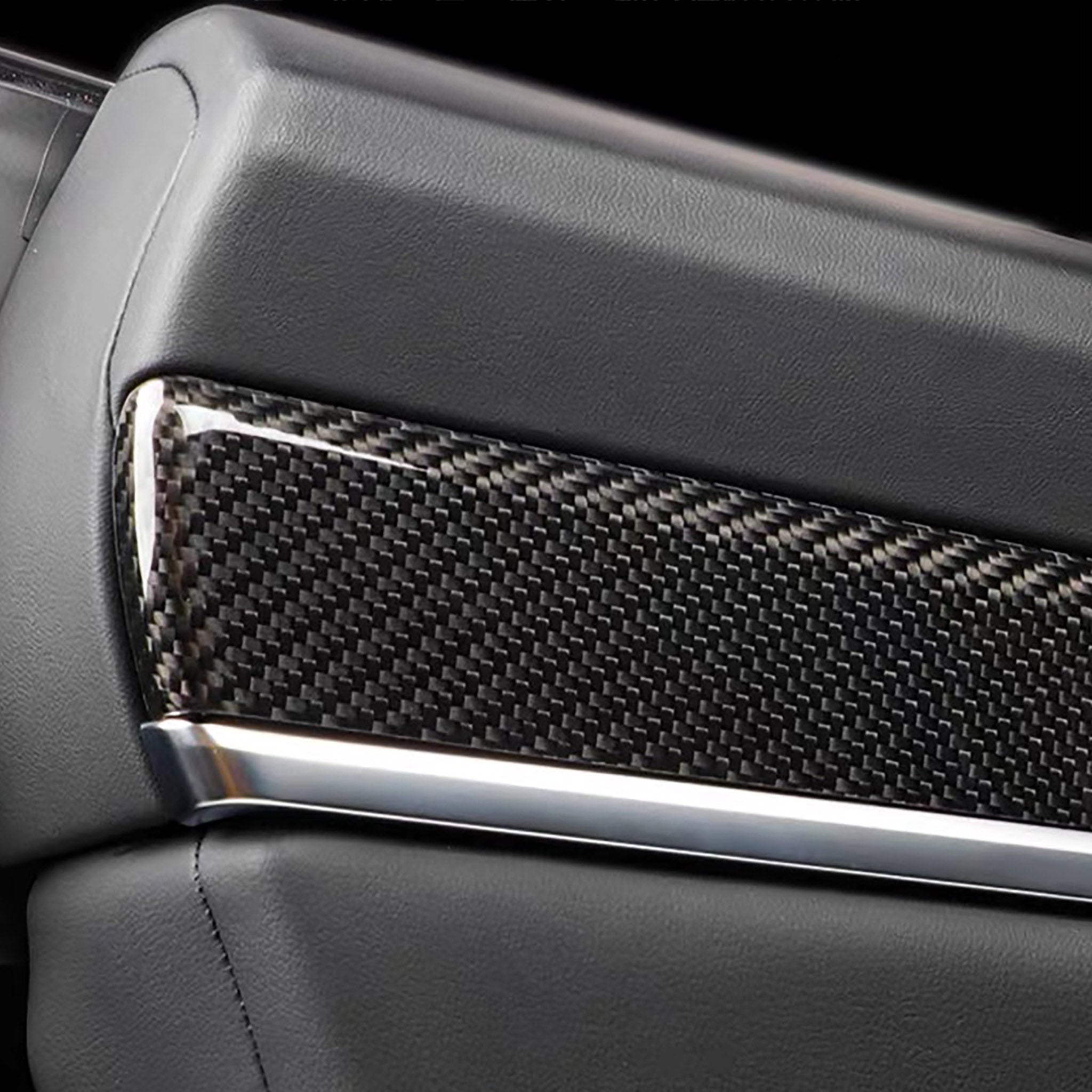 Premium Real Carbon Fiber Interior Door Trim Kit for Tesla Model S/X | OEM Fit & Plaid Compatible 2021-2026+