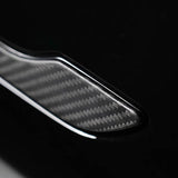 close-up of Tesla Model 3/Y Carbon Fiber Door Handle Covers I glossy