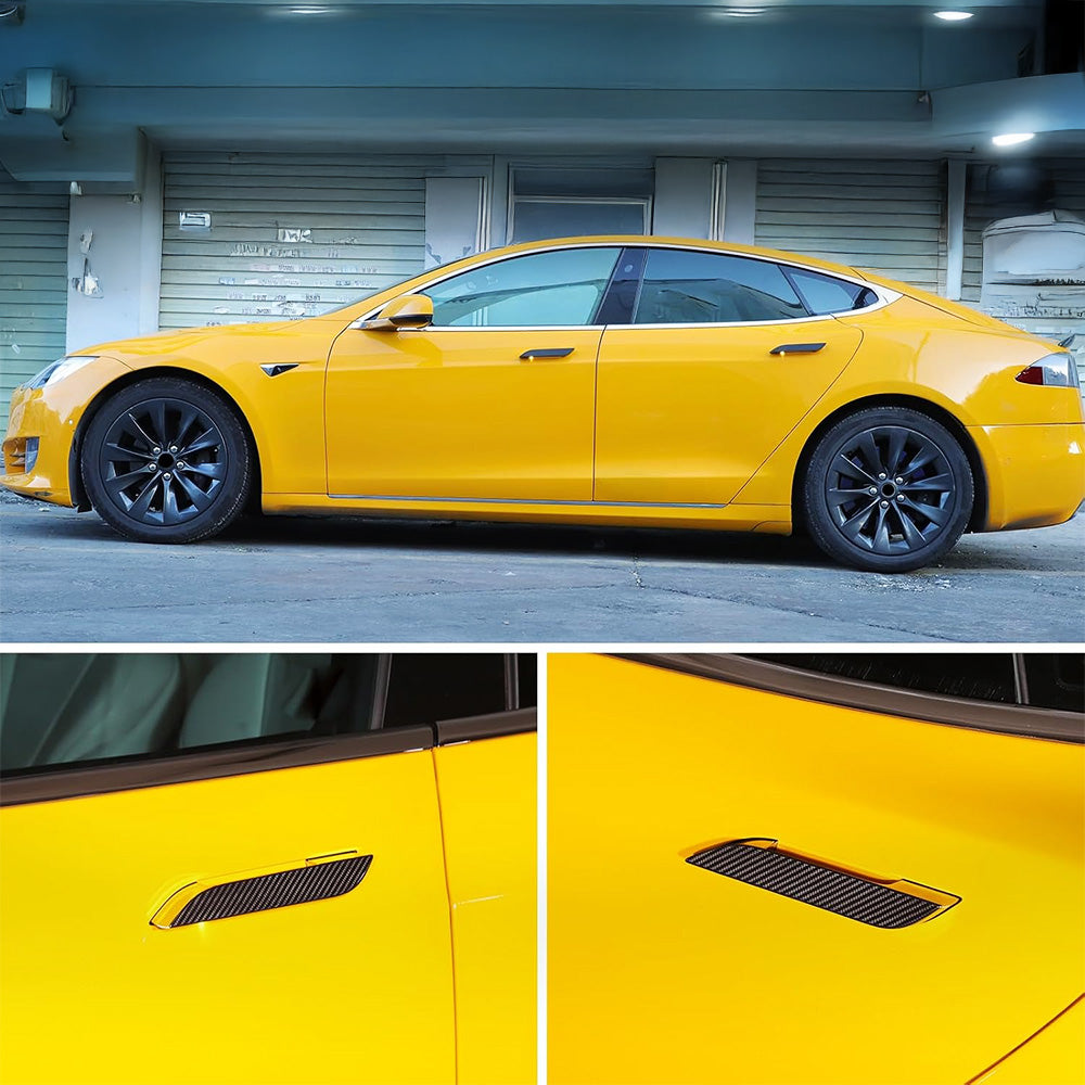 Carbon Fiber Door Handle Covers for Tesla Model S – Sleek, High-End Exterior Upgrade