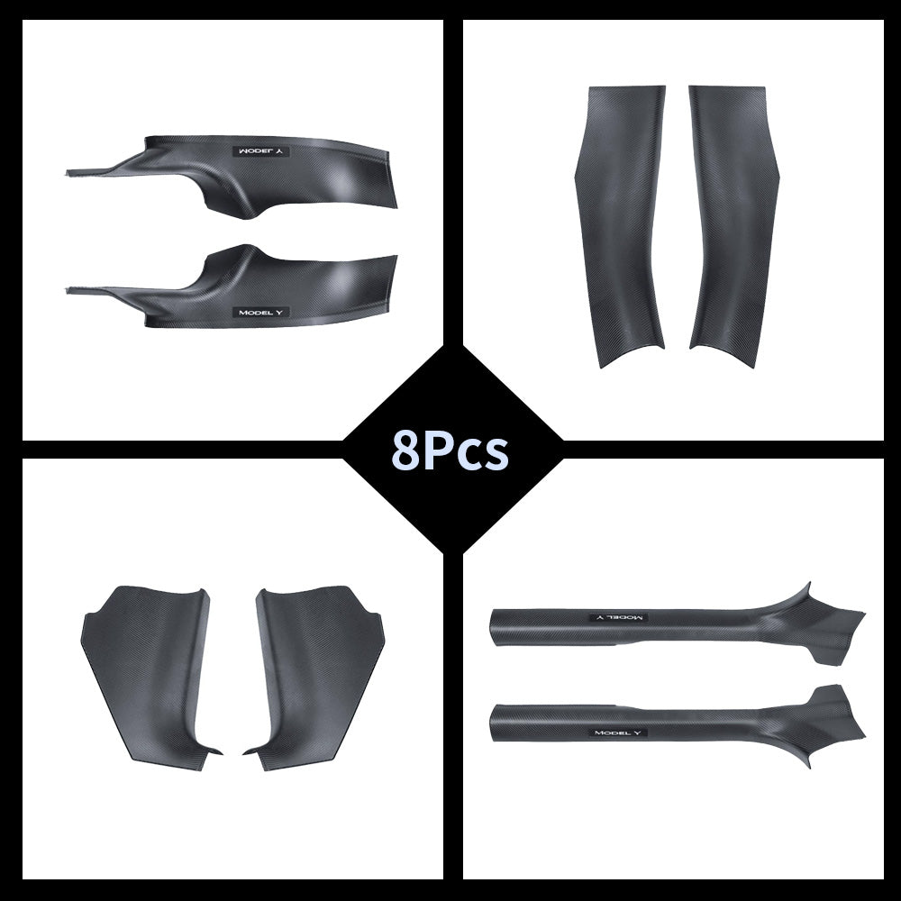 Carbon Fiber Door Sill Protectors for Tesla Model Y Juniper & Model 3 Highland | Custom-Fit Interior Scuff Protection