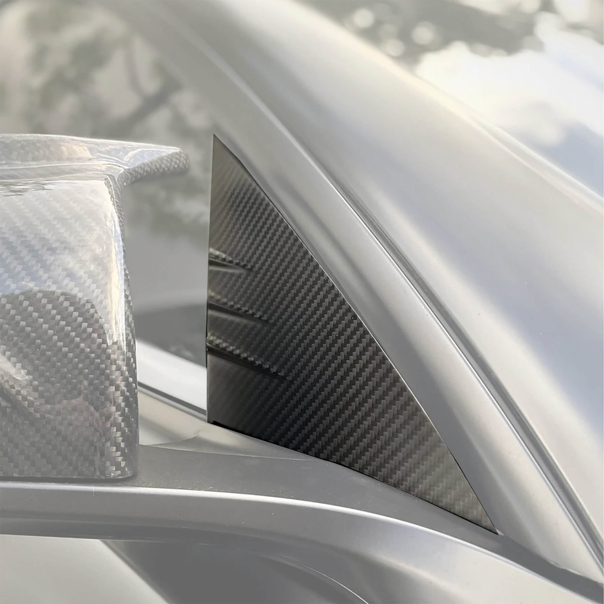 Tesla Model 3/Y Carbon Fiber A-Pillar Covers