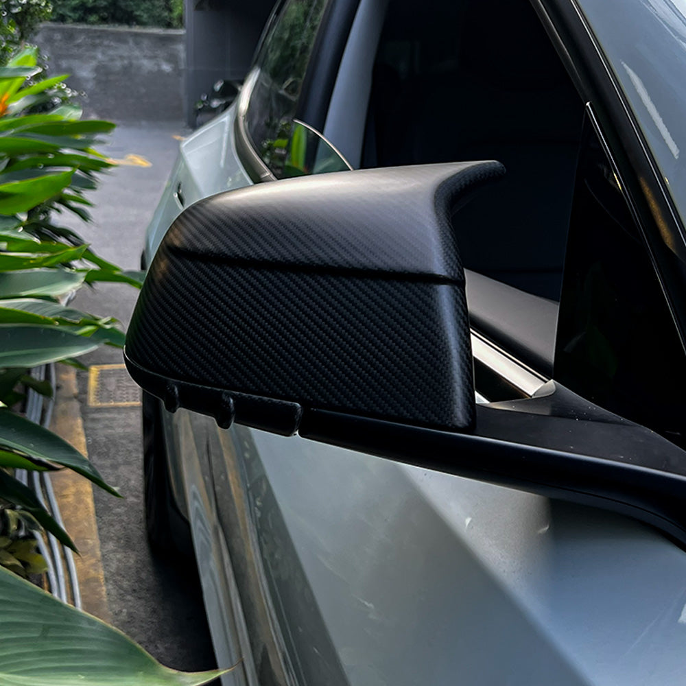 Tesla Model Y GT-Style Carbon Fiber Mirror Caps