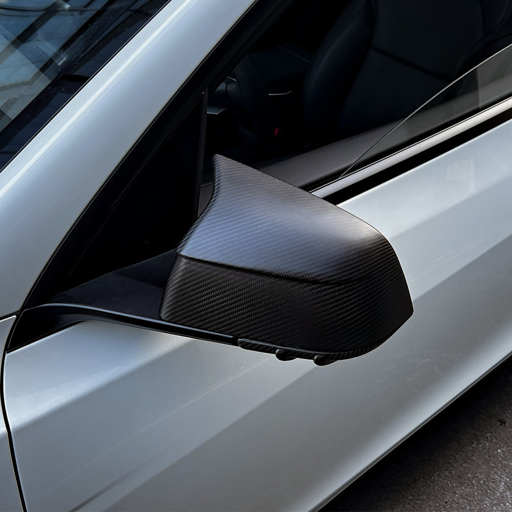 Tesla Model Y Carbon Fiber Mirror Caps
