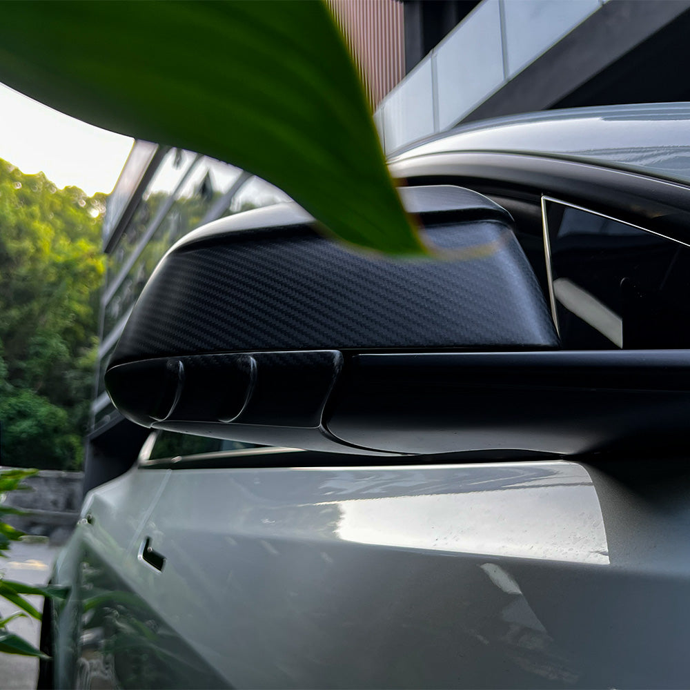 Tesla Model Y Carbon Fiber Mirror Caps