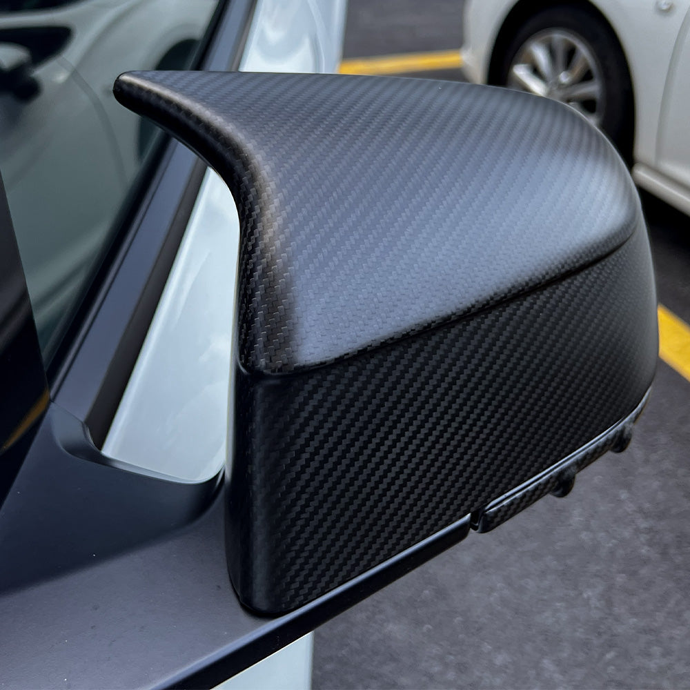 Tesla Model Y Carbon Fiber Mirror Caps
