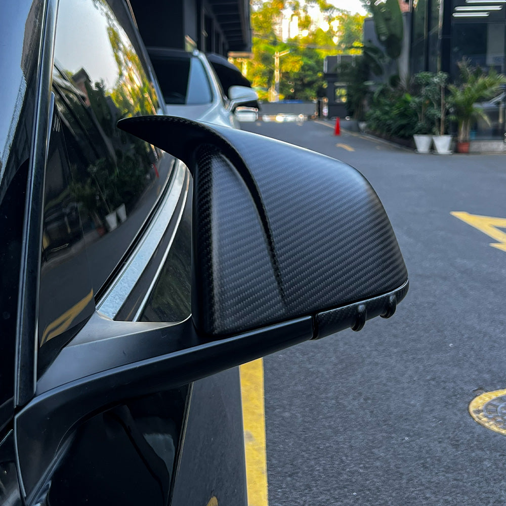 Tesla Model Y Carbon Fiber Mirror Caps
