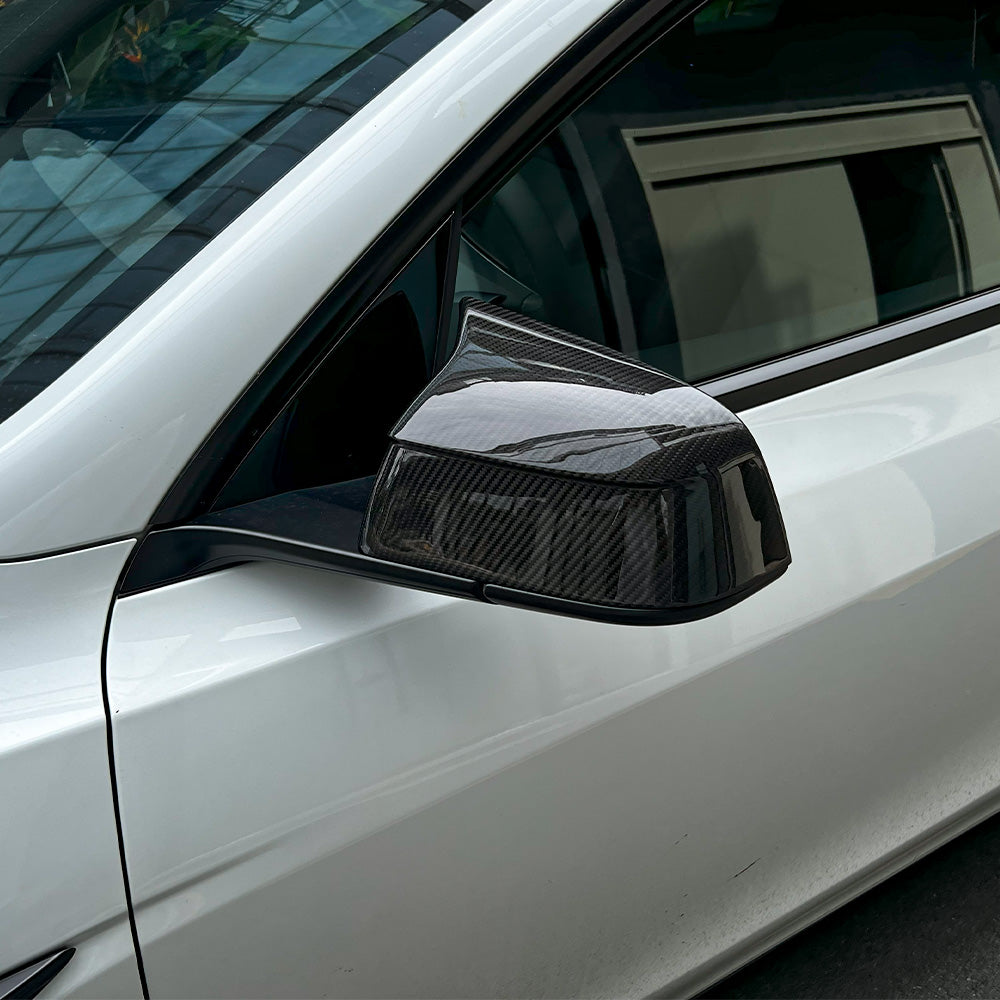 Tesla Model Y GT-Style Carbon Fiber Mirror Caps