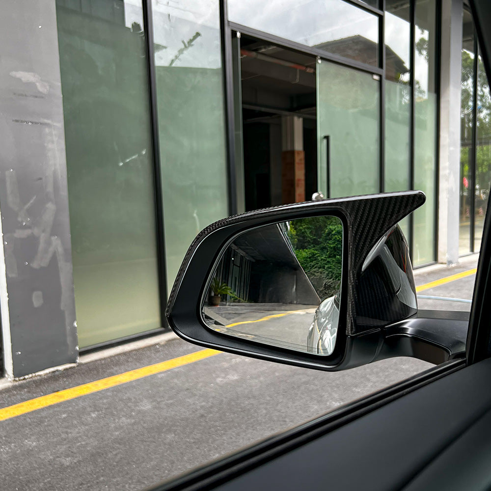 Tesla Model Y GT-Style Carbon Fiber Mirror Caps