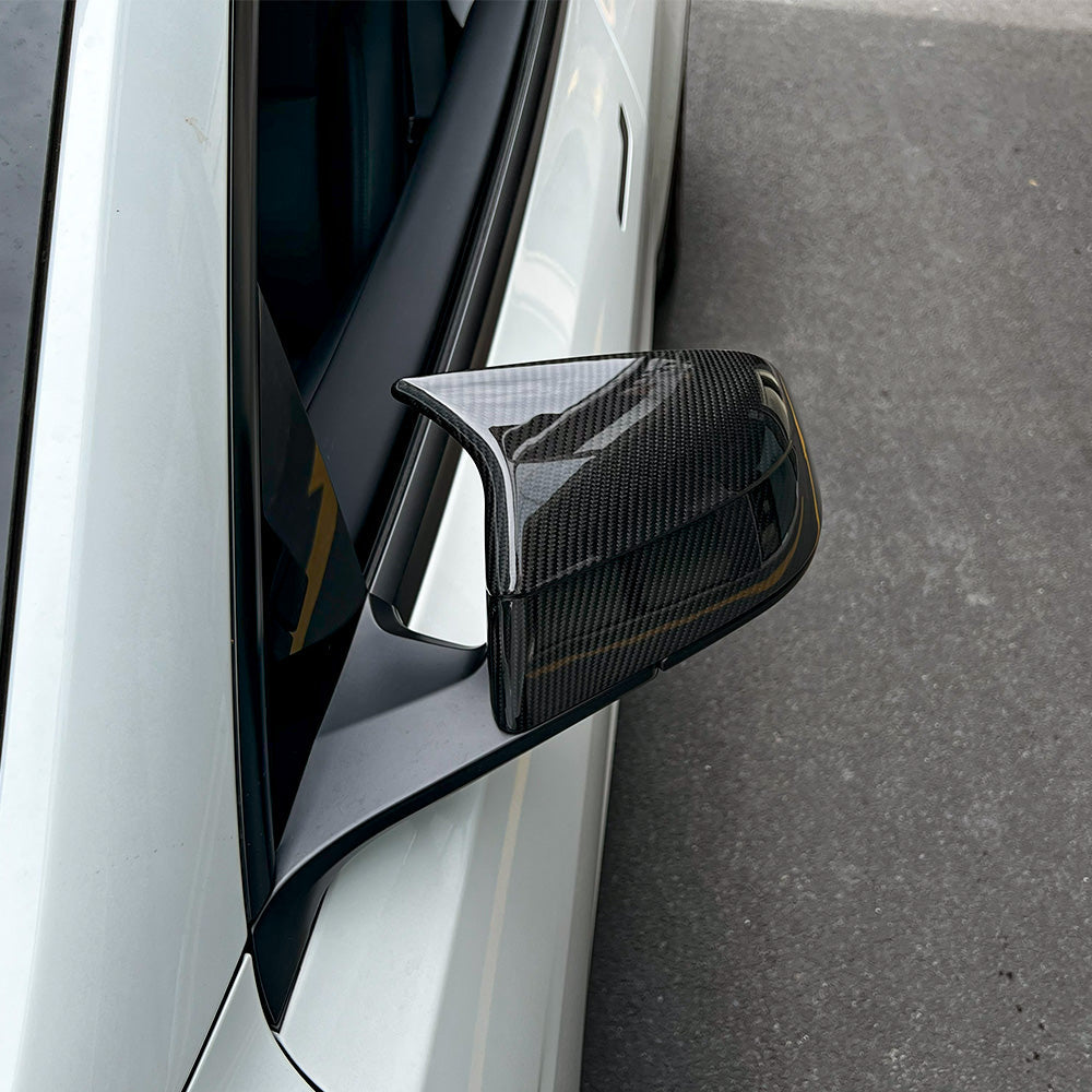 Tesla Model Y GT-Style Carbon Fiber Mirror Caps