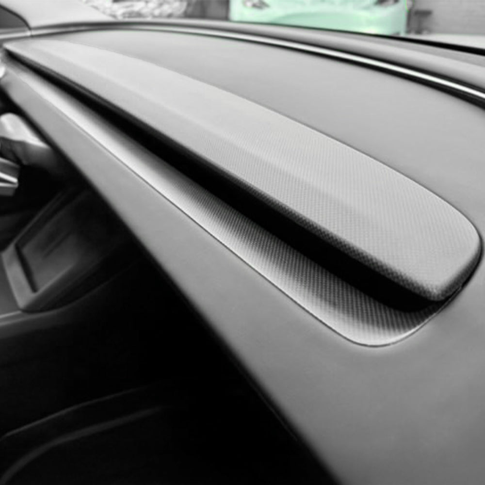 Carbon Fiber Plain Weave Dashboard Replacement for Tesla Model 3 Highland & Model Y Juniper