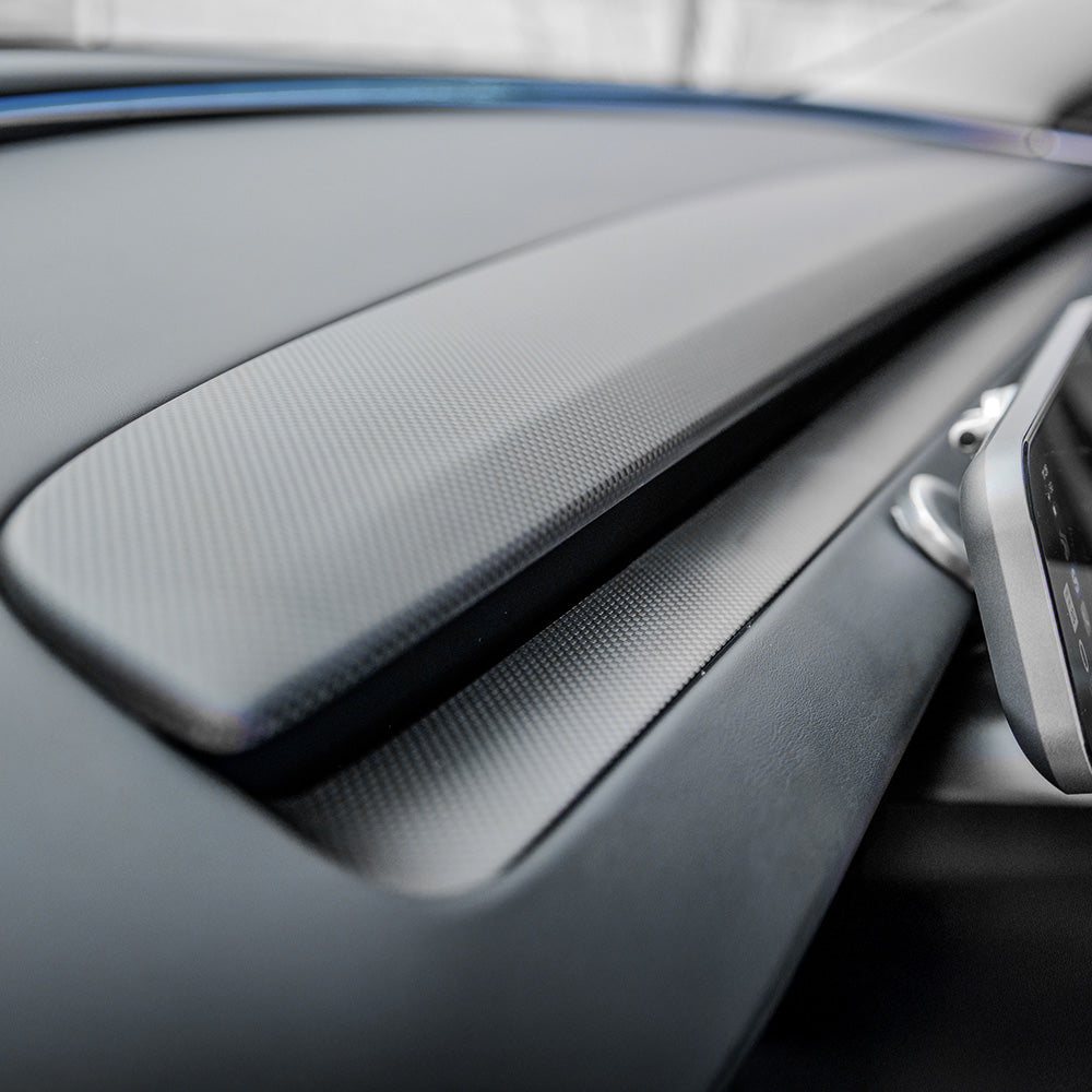 Detail of Carbon Fiber Upper and lower Dashboard for Model Y Juniper