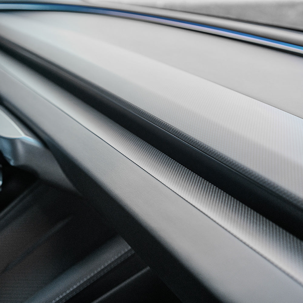 Detail of Carbon Fiber Upper and lower Dashboard for Model Y Juniper