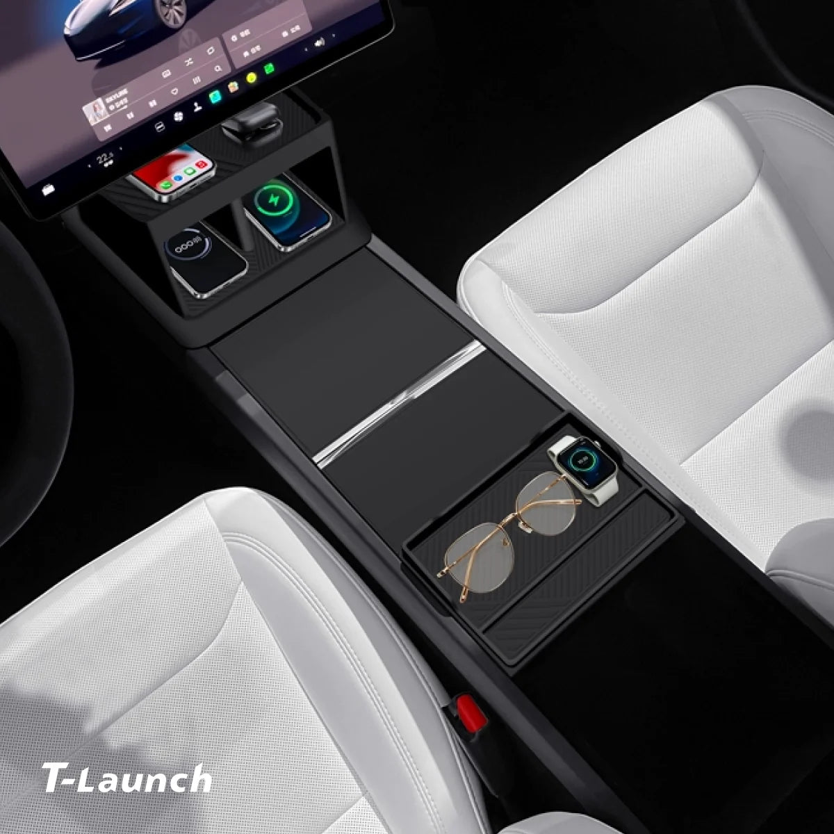 Center Console Organizer & Protector Full Set for Tesla Model Y L 2026+