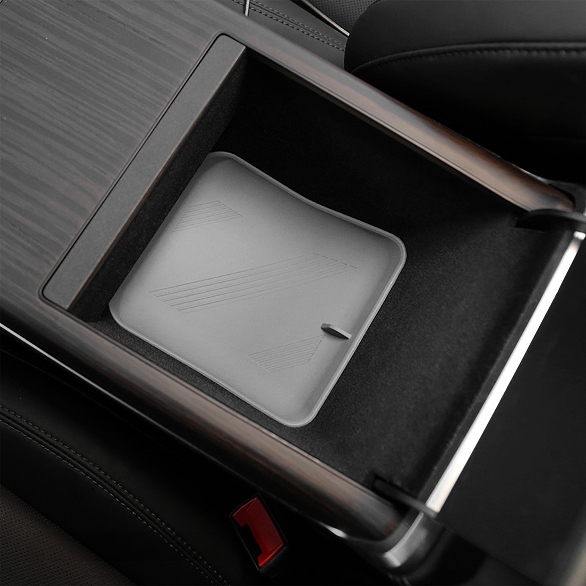 Custom Silicone Center Console Storage Trays for Refreshed Tesla Model X 2021+ – Dust-Resistant, Non-Slip Interior Organizer