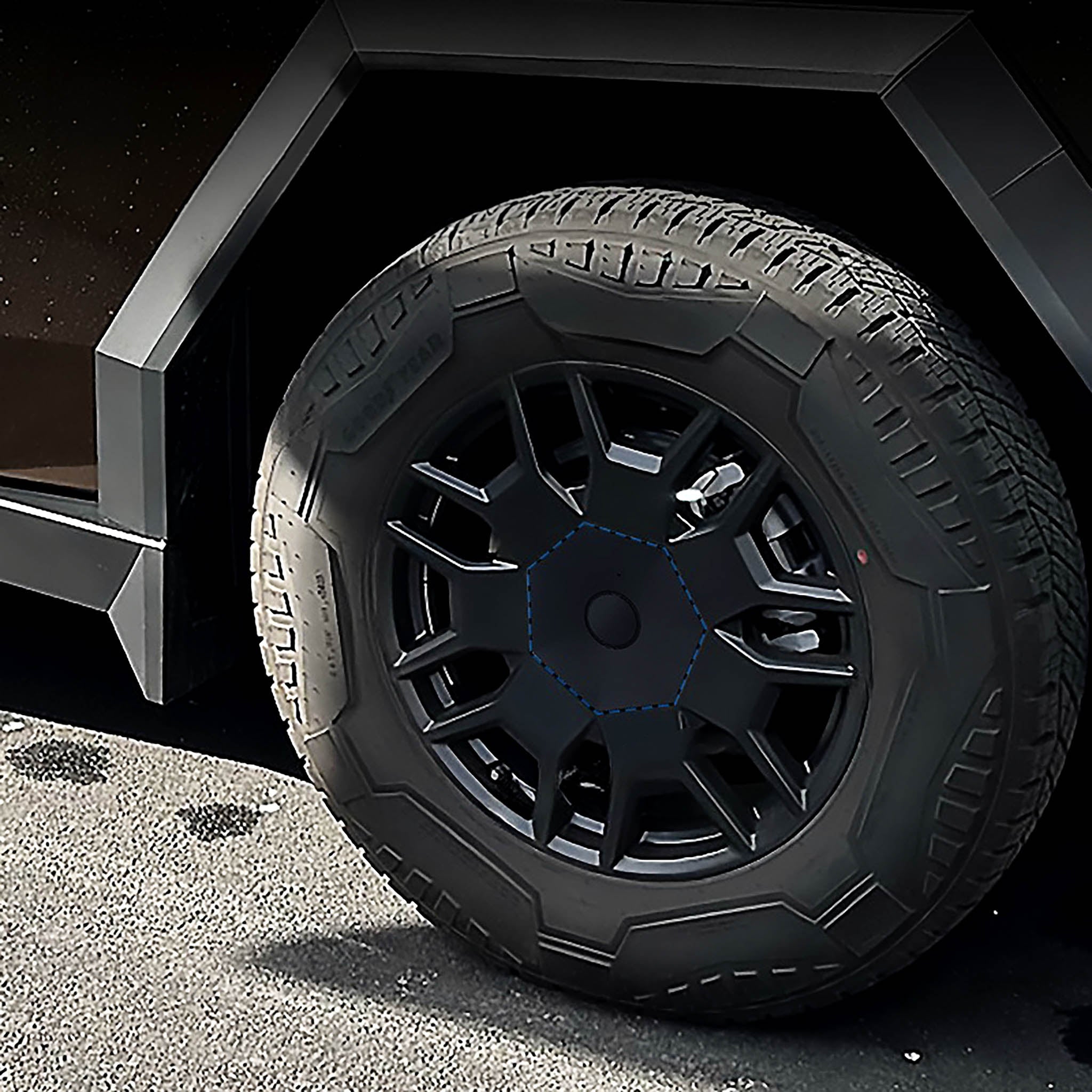 Center Hub Cap & Lug Nuts Cover for Tesla Cybertruck Wheel (4 Pcs)