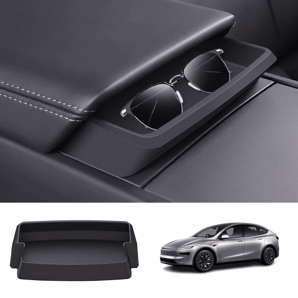 Center Console Armrest Sunglasses Storage Box for New Tesla Model Y L 2026+