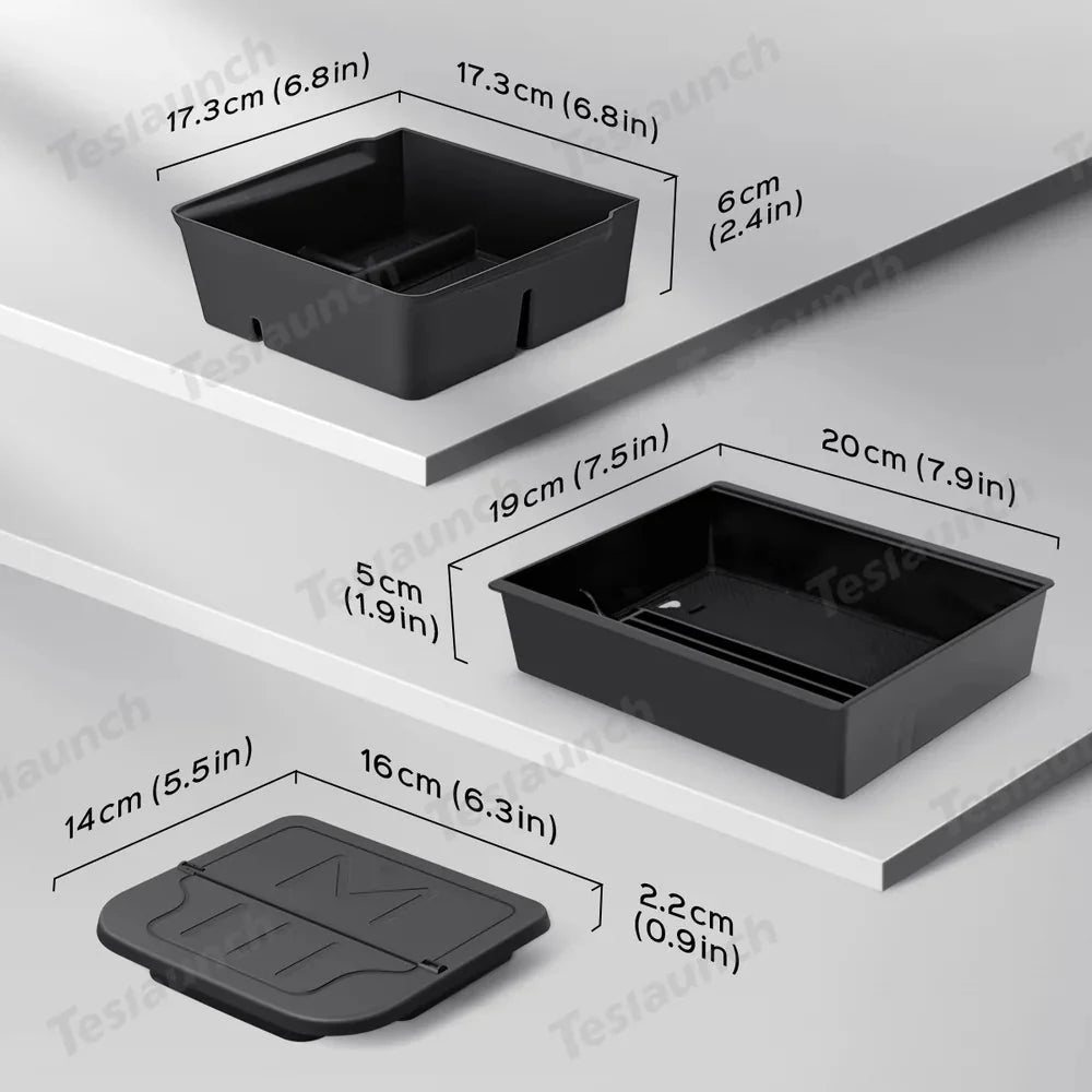 Center Console Organizer and Armrest Box for Tesla Model YL 2026+
