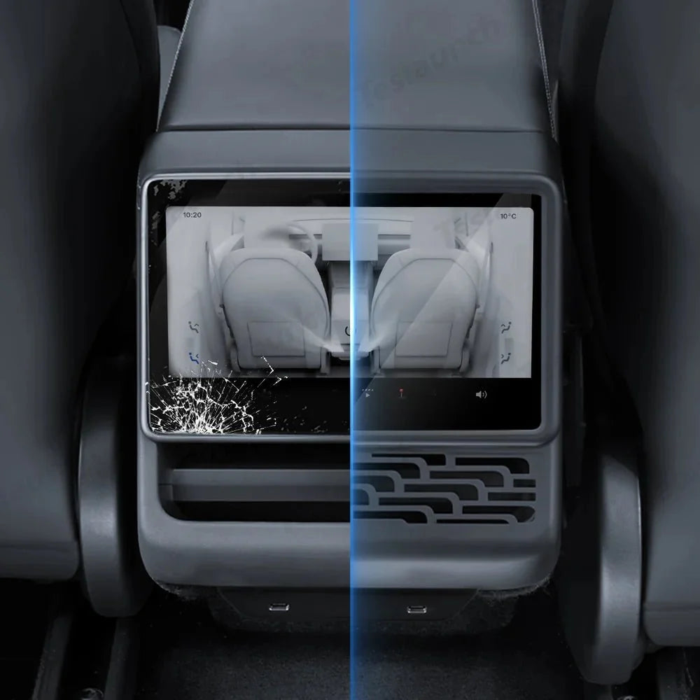 All-in-One Central Screen Tempered Glass & Frame Cover for Tesla Model YL 2026+