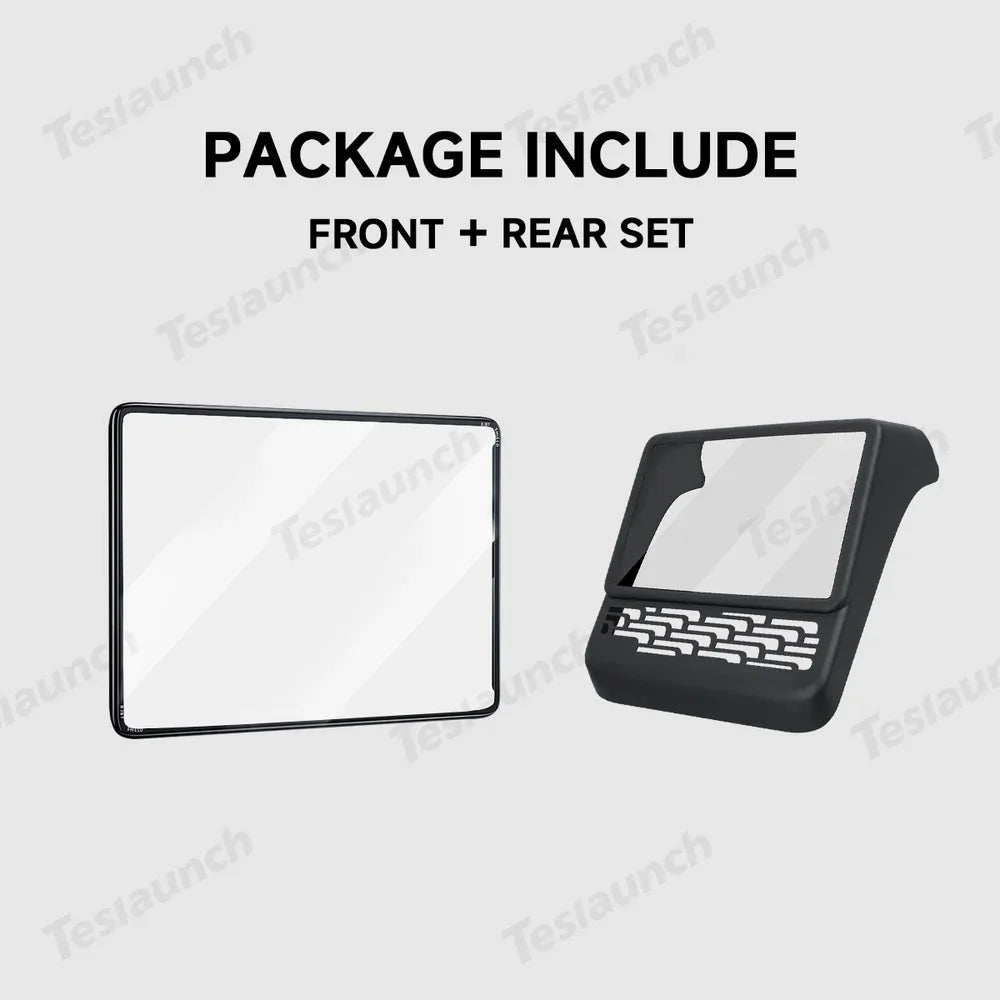 All-in-One Central Screen Tempered Glass & Frame Cover for Tesla Model YL 2026+