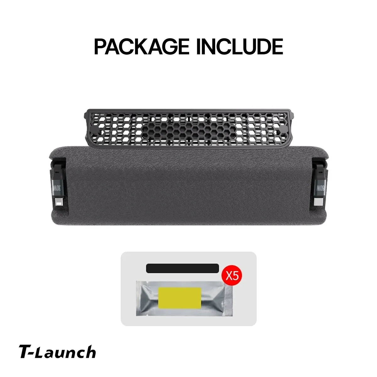 Rear Air Vent Charging Dock with Retractable Cables for Tesla Model Y L 2026+