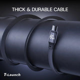 Rear Air Vent Charging Dock with Retractable Cables for Tesla Model Y L 2026+
