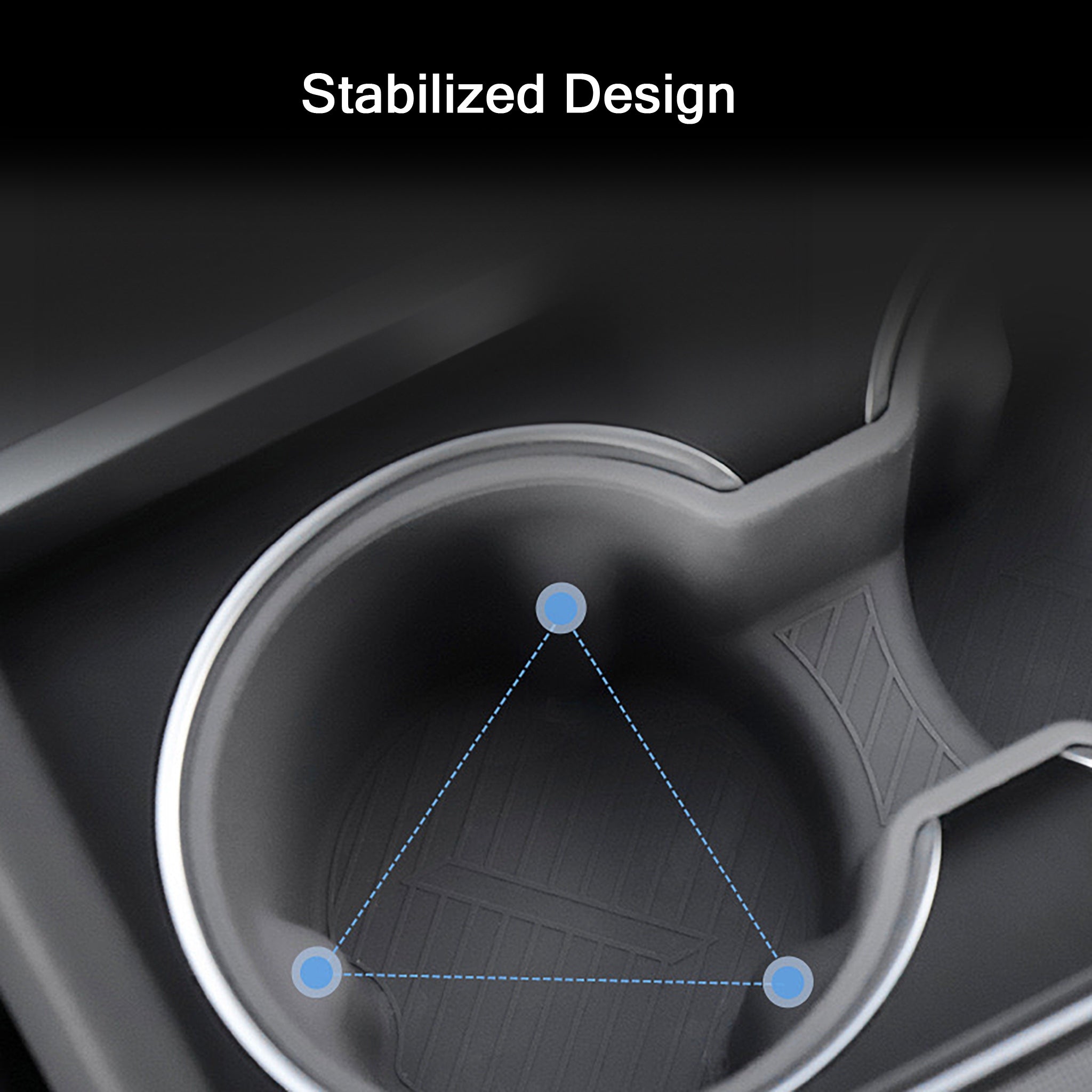 Tesla Model 3/Y Spill-Proof Cup Holder Insert (2024+ Highland & 2025.03+ Juniper) | Secure Silicone Design