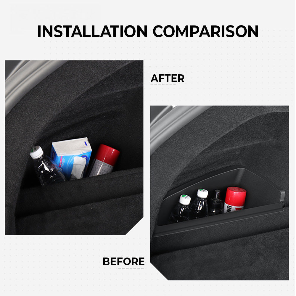 Custom-Fit Left Side Trunk Organizer Bin for 2021-2024 Tesla Model S & Model X – Heavy-Duty TPE Storage Solution