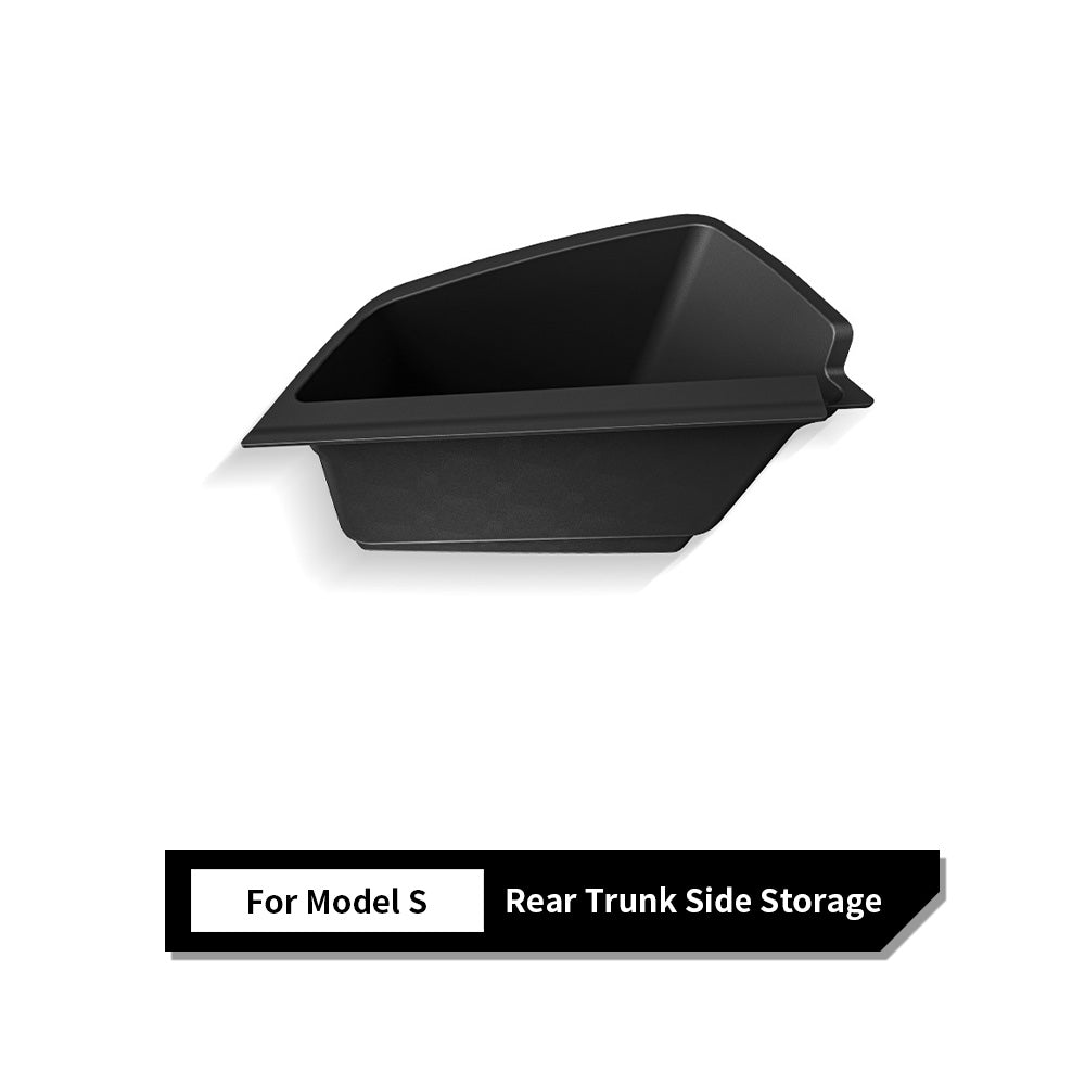 Custom-Fit Left Side Trunk Organizer Bin for 2021-2024 Tesla Model S & Model X – Heavy-Duty TPE Storage Solution