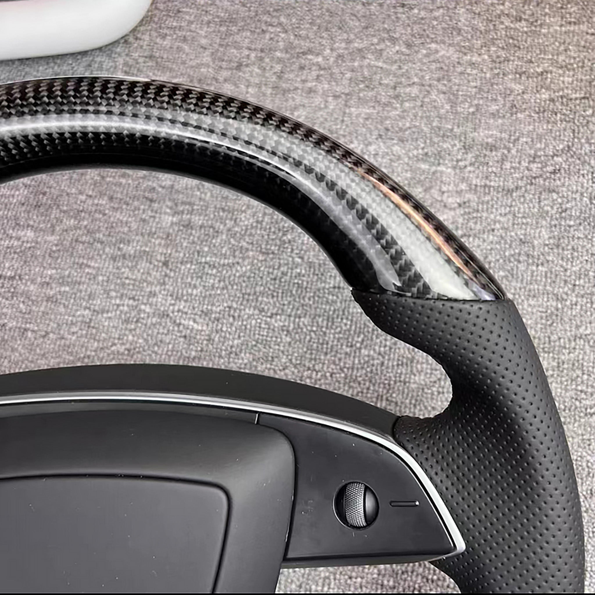 Custom Carbon Fiber Steering Wheel for 2024+ Model 3 & Model Y Juniper 2025.03+