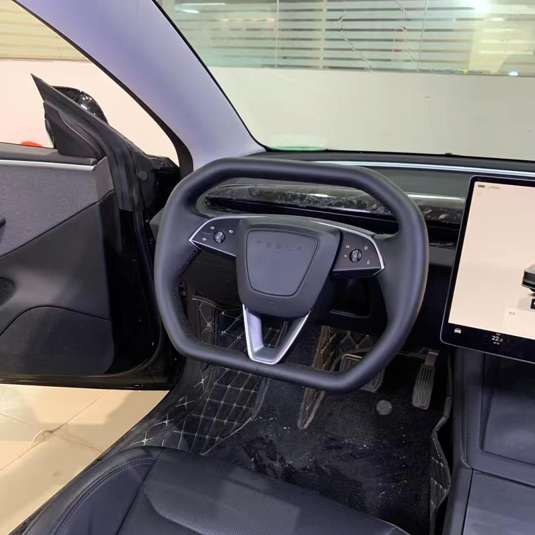 Cyber-Inspired Steering Wheel Upgrade for 2024+ Tesla Model 3 Highland & 2025+ Model Y Juniper
