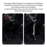 Cybertruck-Inspired Retractable USB-C Cable – 100W Fast Charging with Magnetic Holder for Tesla Model S/3/X/Y & Cybertruck