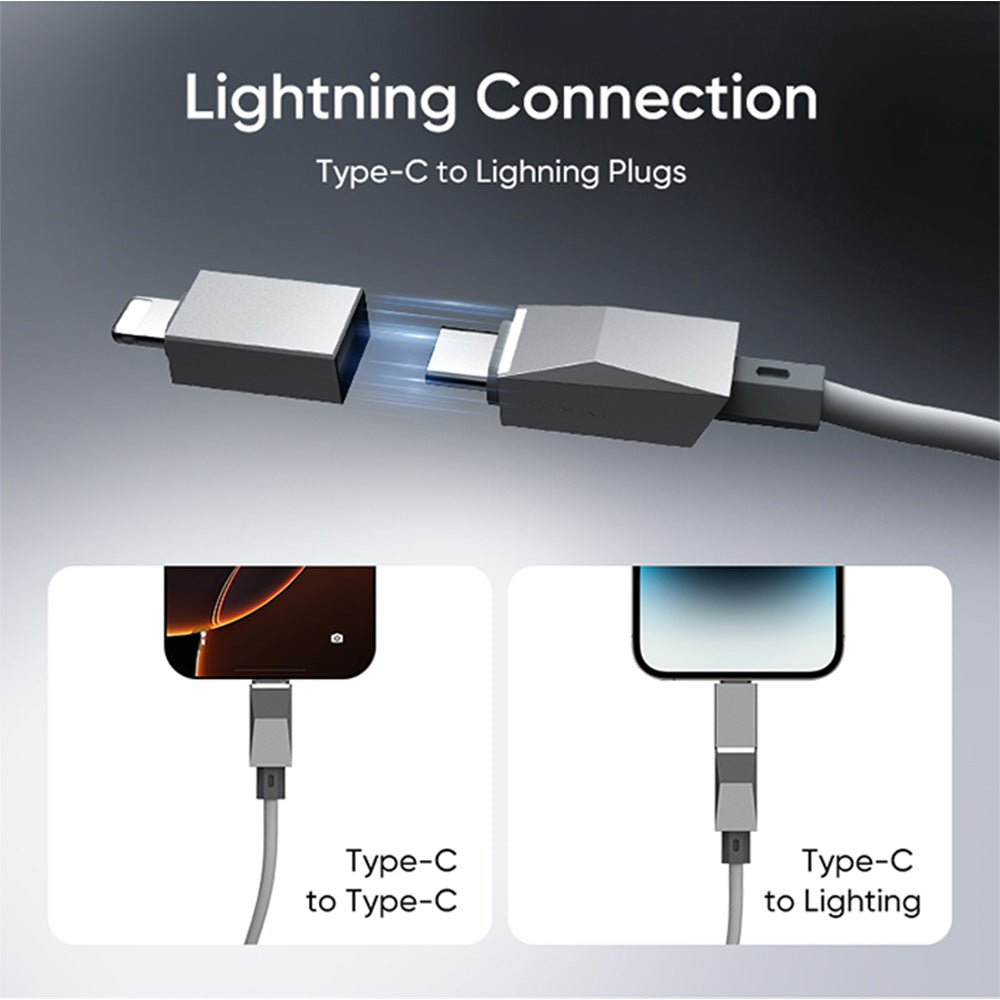 Cybertruck-Inspired Retractable USB-C Cable – 100W Fast Charging with Magnetic Holder for Tesla Model S/3/X/Y & Cybertruck