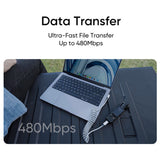 Cybertruck-Inspired Retractable USB-C Cable – 100W Fast Charging with Magnetic Holder for Tesla Model S/3/X/Y & Cybertruck