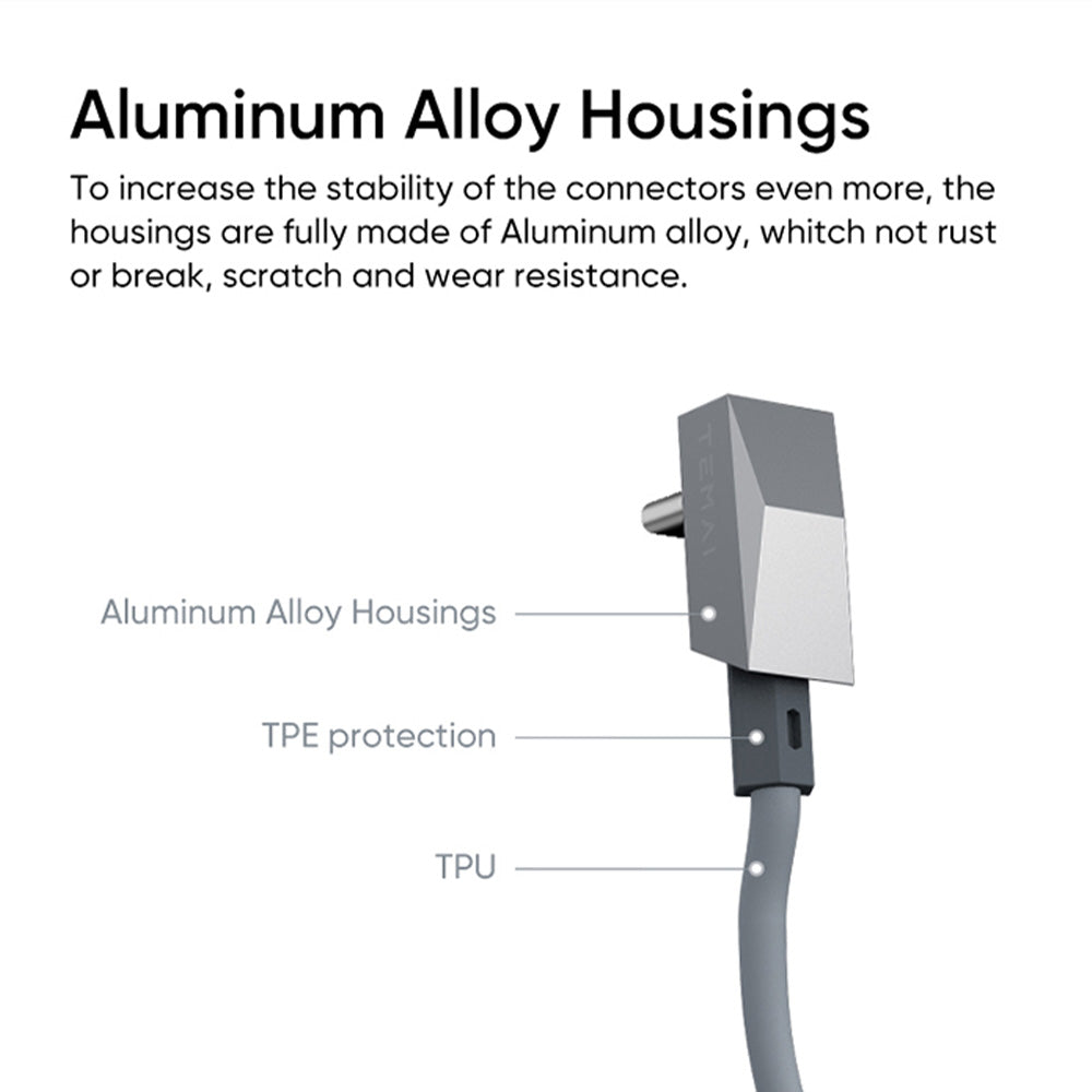 Cybertruck-Inspired Retractable USB-C Cable – 100W Fast Charging with Magnetic Holder for Tesla Model S/3/X/Y & Cybertruck