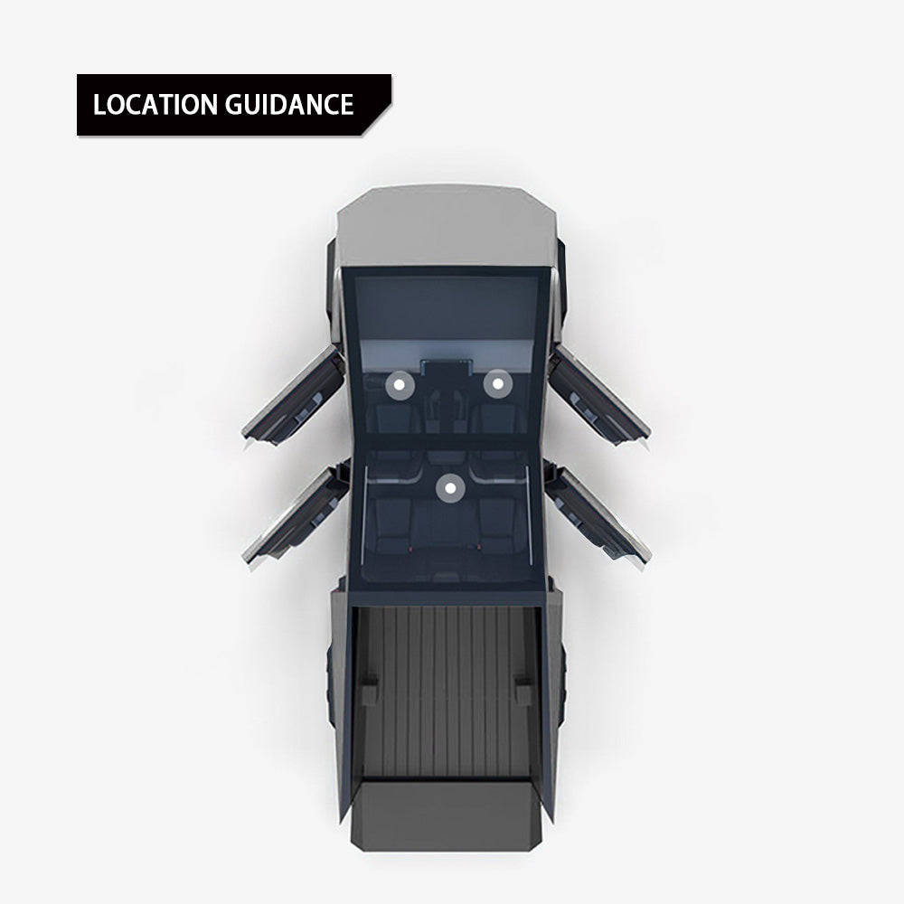 Cybertruck Floor Mats with Extended Front Door Coverage – Heavy-Duty TPE Protection for Maximum Interior Shield