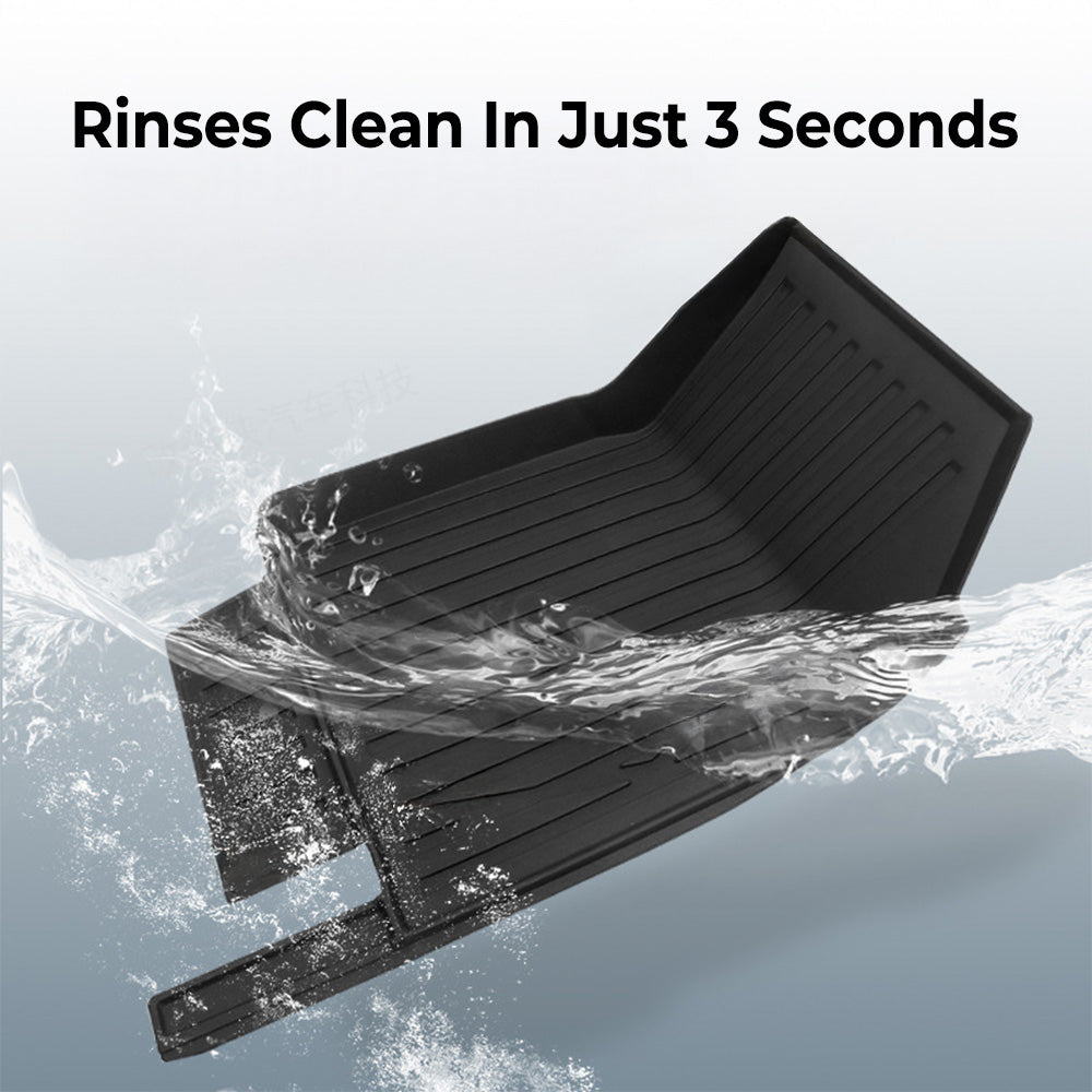 Cybertruck Floor Mats with Extended Front Door Coverage – Heavy-Duty TPE Protection for Maximum Interior Shield