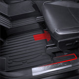 Cybertruck Floor Mats with Extended Front Door Coverage – Heavy-Duty TPE Protection for Maximum Interior Shield