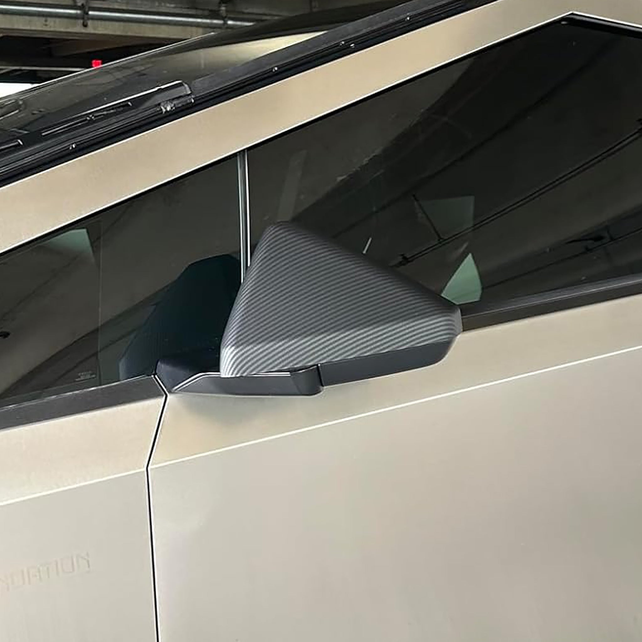 Tesla Cybertruck Real Carbon Fiber Mirror Caps – Gloss/Matte Finish | OEM Fitment, No-Drill Installation