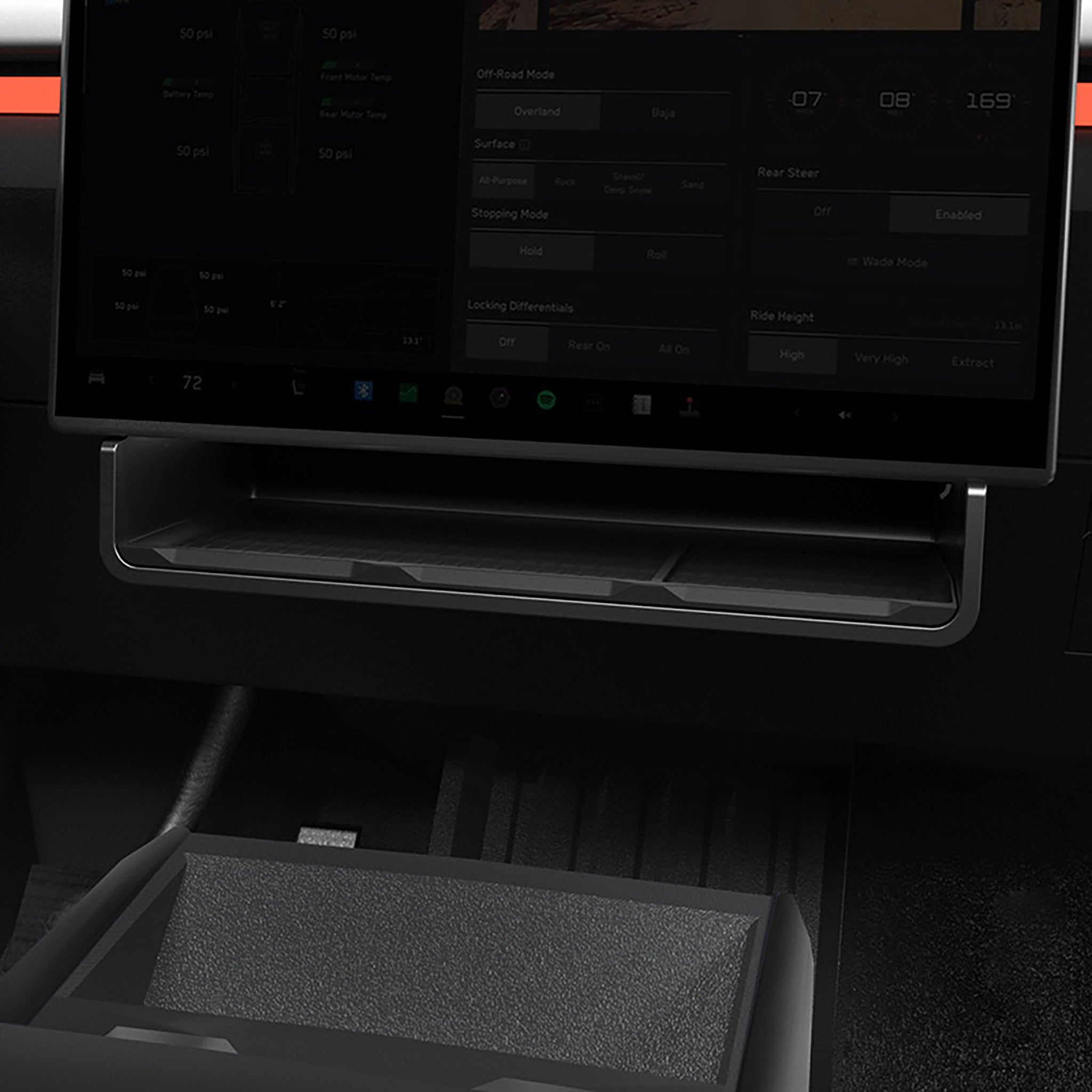 Tessgo Under-Screen Storage Compartment for Cybertruck