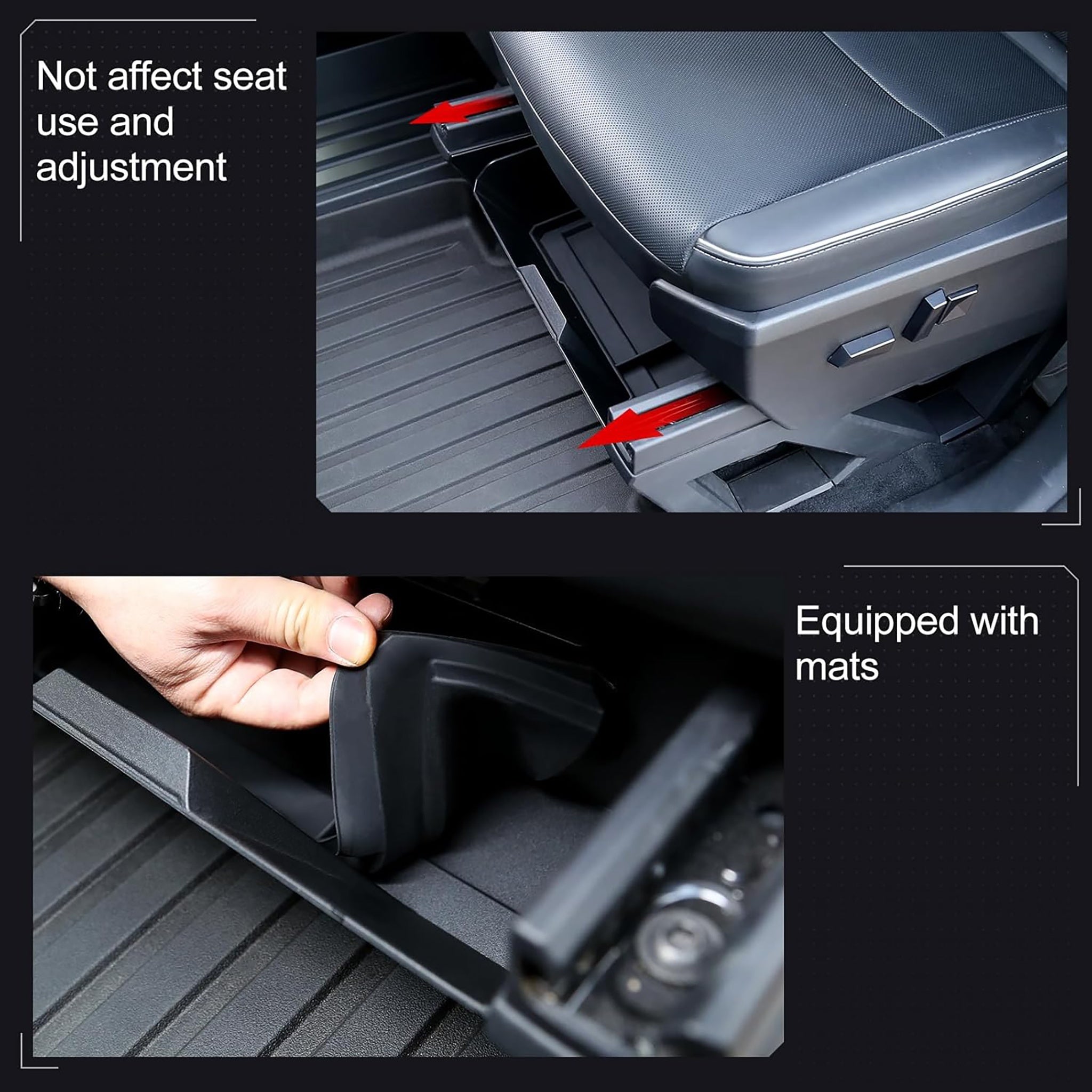Tesla Cybertruck Under-Seat Storage Boxes (2 pcs)